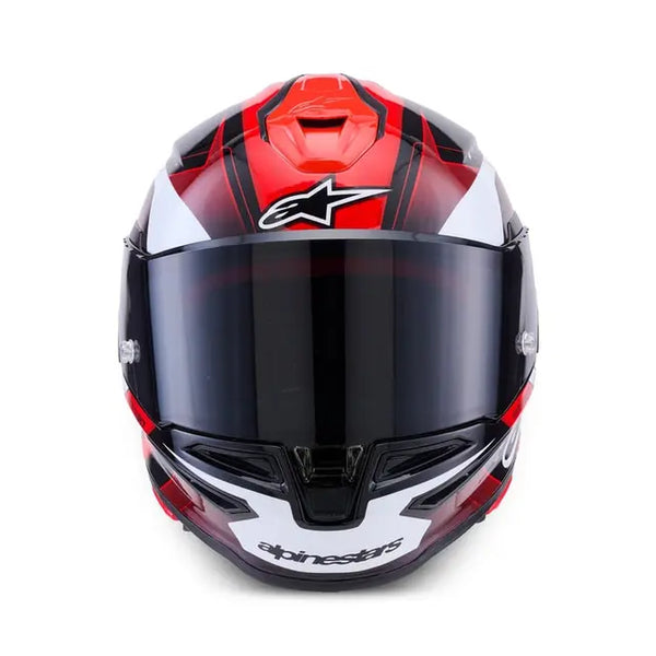 Alpinestars SR7 Kinetis Helmet BLACK WHITE  RED GLOSS