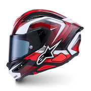 Alpinestars SR7 Kinetis Helmet BLACK WHITE  RED GLOSS Video thumbnail