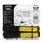 ROK Straps Motorcycle Adjustable Strap – Black/Orange (Pair) Video thumbnail