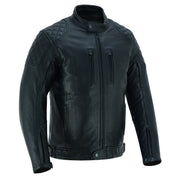 Tuff Gear Motorcycle Leather Classic Retro Jacket - Black Video thumbnail