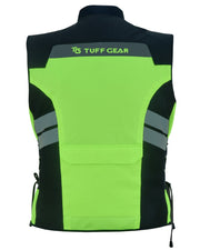 Tuff Gear Motorcycle Safety Fluro Yellow Hi Vis Vest/Jacket Video thumbnail