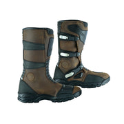 Tuff Gear Motorcycle Waterproof Cowhide Leather Adventure Riding Boots - Brown/Black Video thumbnail