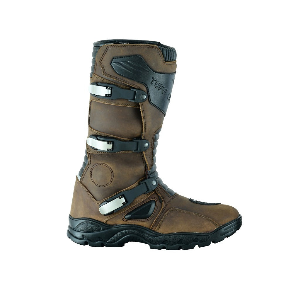 Light Adventure Riding Boot Tuff Gear Waterproof Cowhide Leather Adventure Riding Boots - Brown
