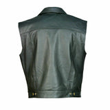 Motorcycle Leather Vest V-33